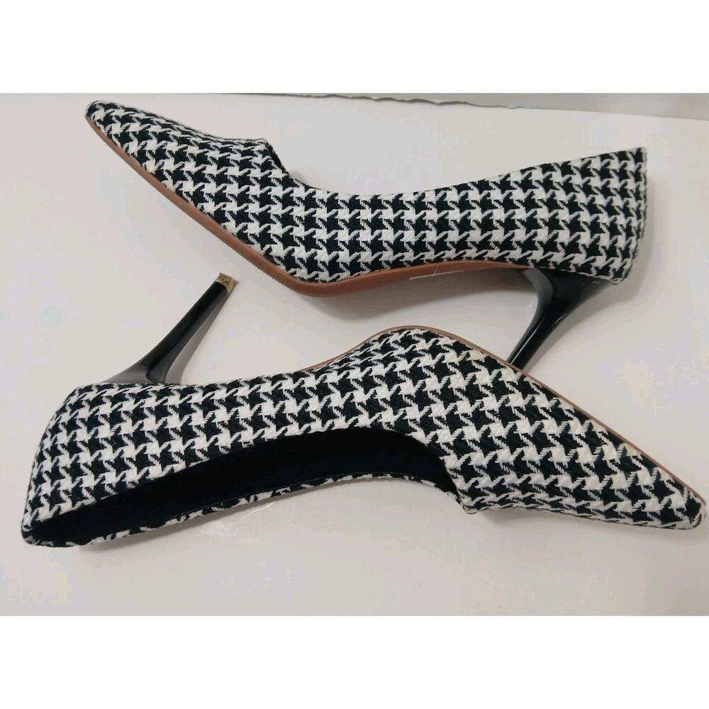 Houndstooth Pump Shoe Size 11 /EU 43 High Heel Preppy Office Academia - Picture 4 of 7